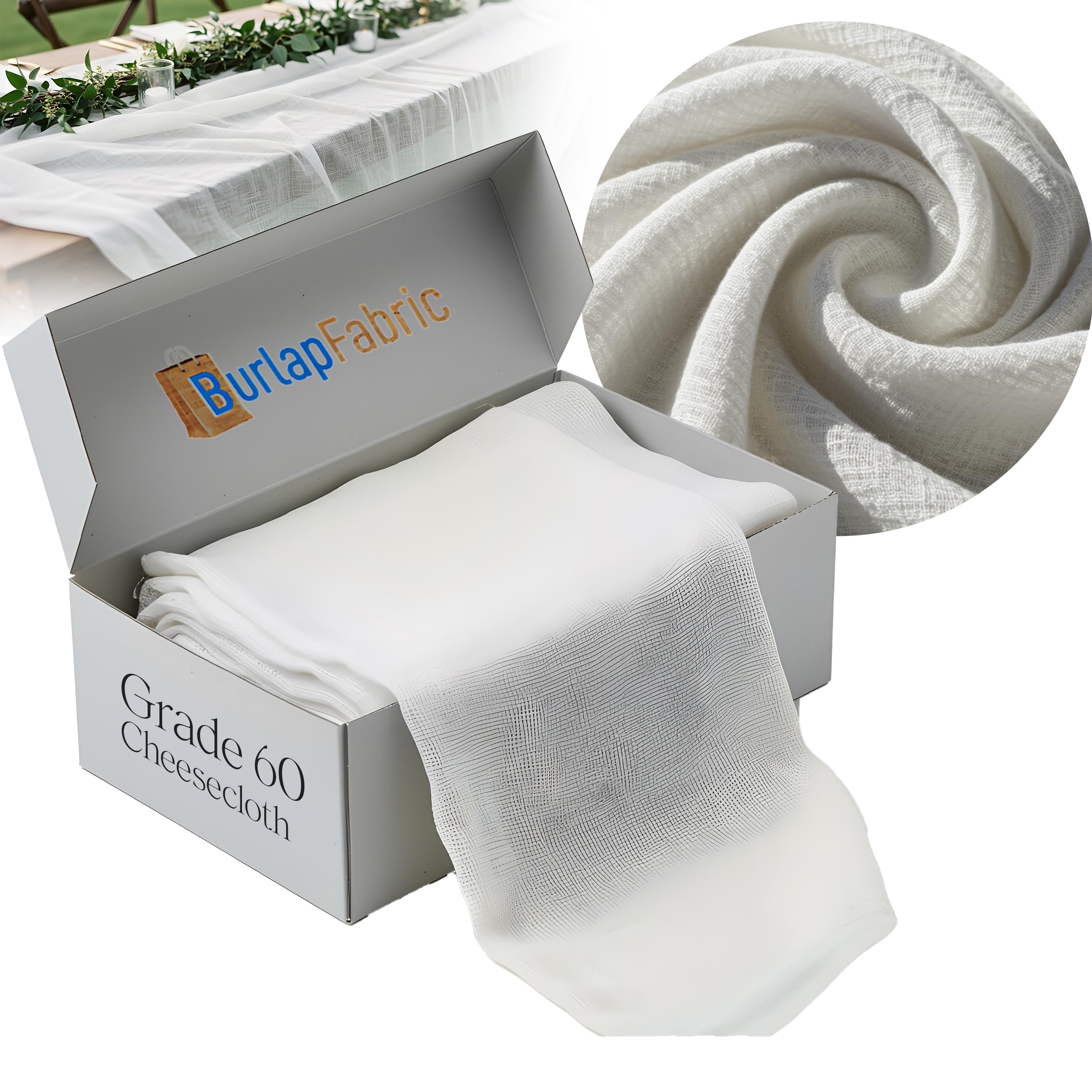Amazon.com: Grade 60 White 100% Cotton Reusable Cheesecloth for